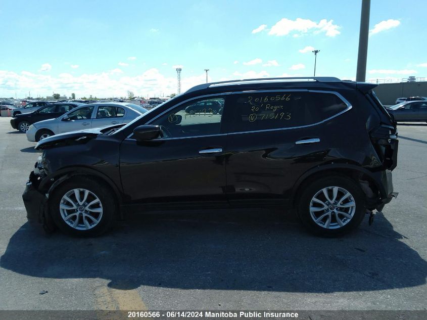 2020 Nissan Rogue Sv VIN: 5N1AT2MV0LC715193 Lot: 20160566