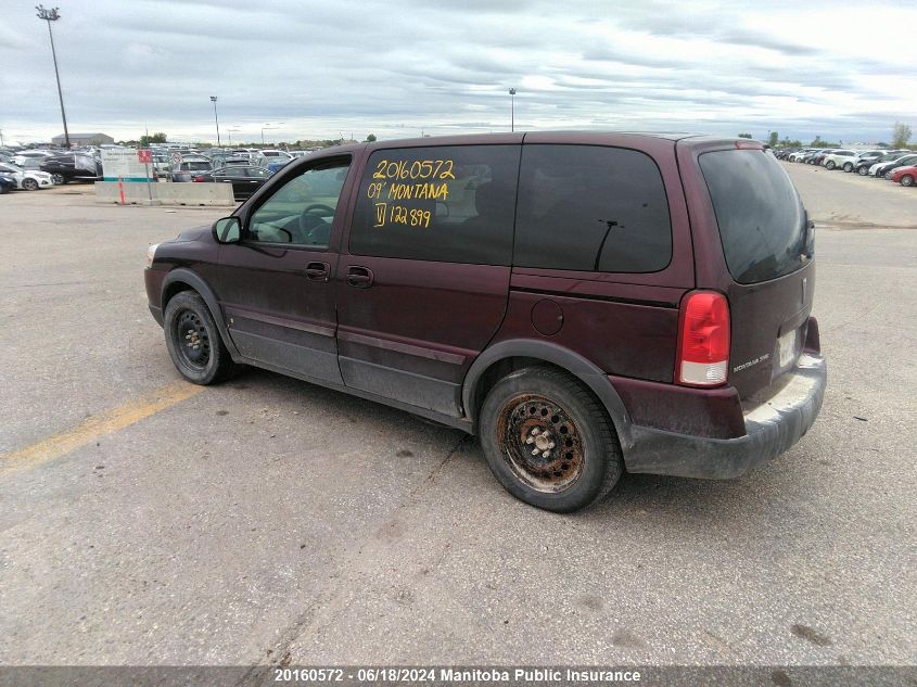 2009 Pontiac Montana Sv6 VIN: 1GMDU03109D122899 Lot: 20160572