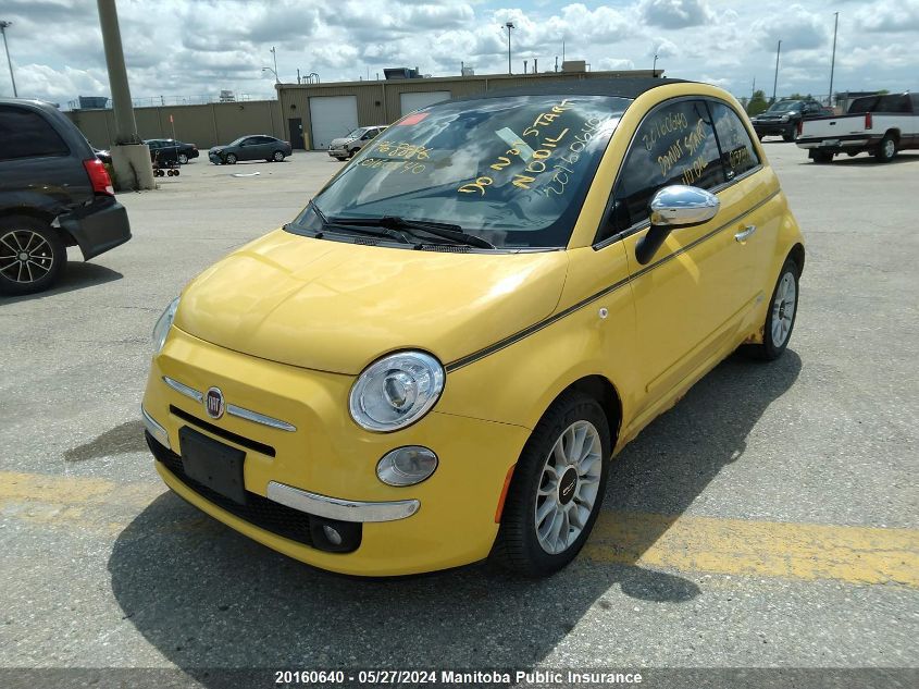 2012 Fiat 500 C Lounge VIN: 3C3CFFER2CT378998 Lot: 20160640