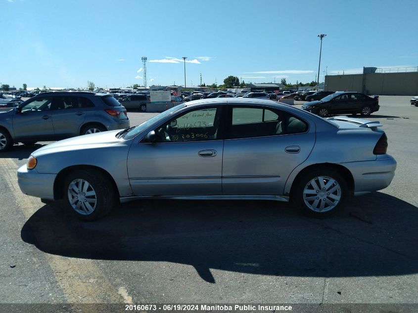 2004 Pontiac Grand Am Se1 VIN: 1G2NF52F14C203006 Lot: 20160673