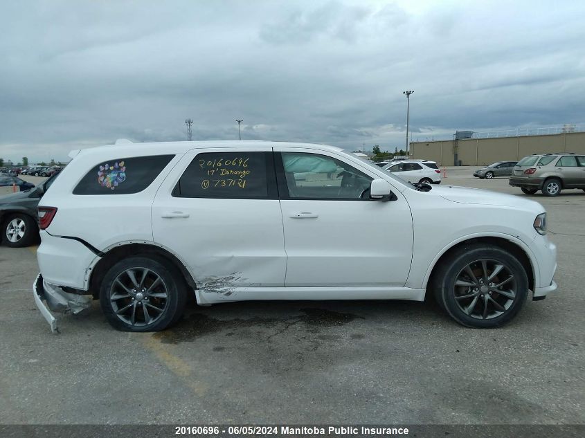 2017 Dodge Durango Gt VIN: 1C4RDJDG9HC737121 Lot: 20160696