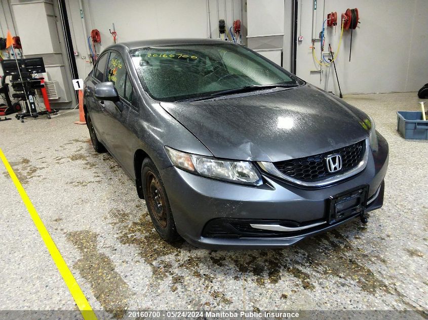 2013 Honda Civic Lx VIN: 2HGFB2E47DH039604 Lot: 20160700