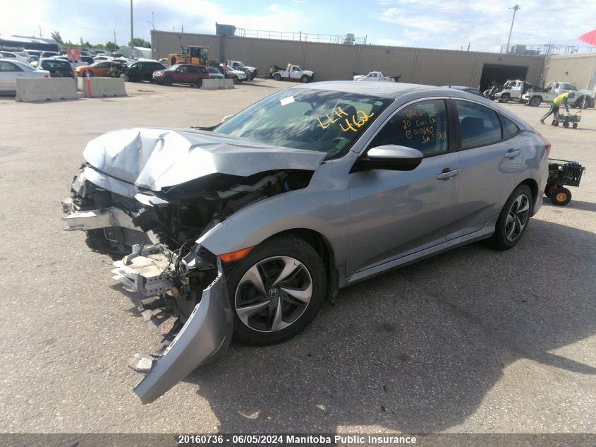 2020 Honda Civic Lx VIN: 2HGFC2F55LH010640 Lot: 20160736