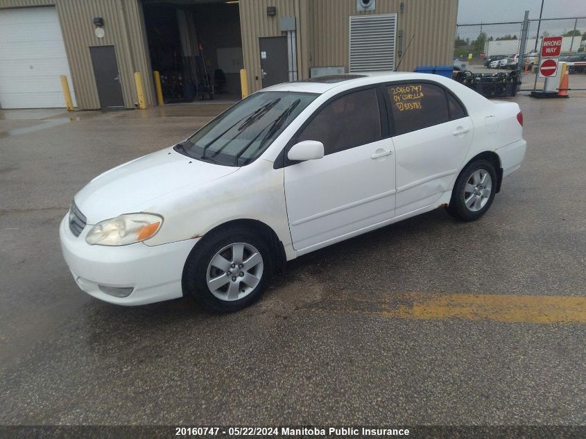 2004 Toyota Corolla Le VIN: 2T1BR38E74C813783 Lot: 20160747