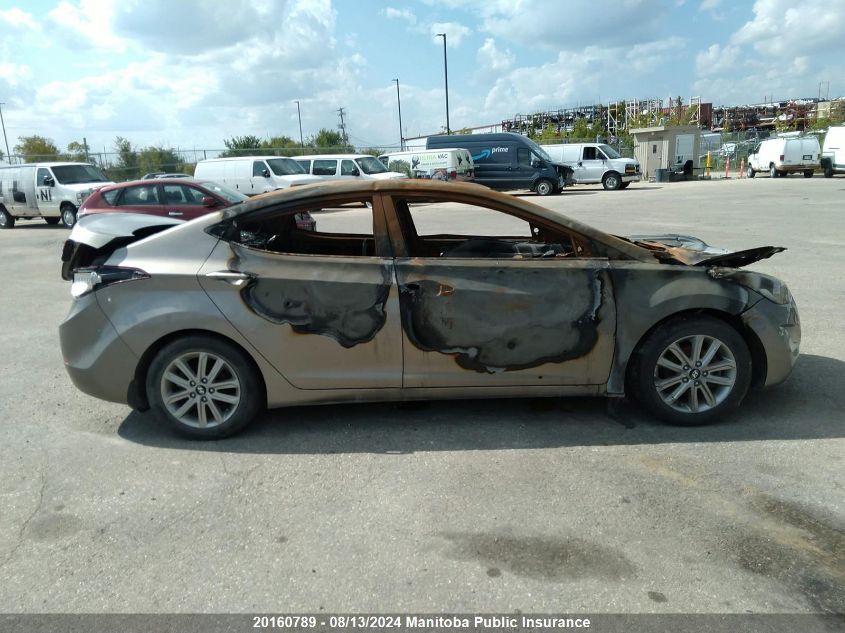 2014 Hyundai Elantra Gls VIN: 5NPDH4AE3EH515239 Lot: 20160789