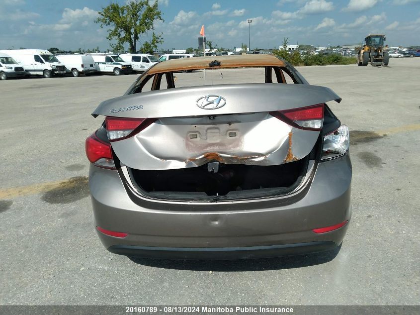 2014 Hyundai Elantra Gls VIN: 5NPDH4AE3EH515239 Lot: 20160789