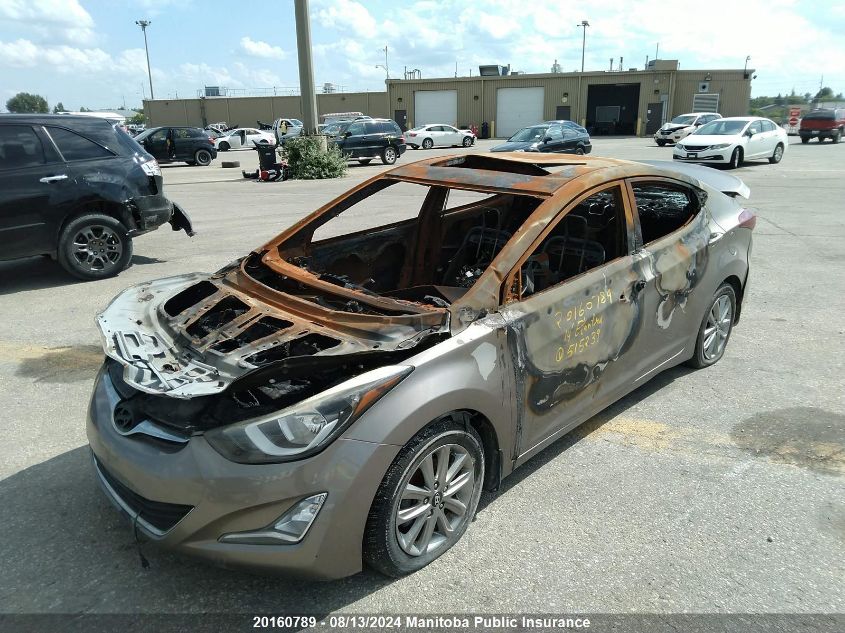 2014 Hyundai Elantra Gls VIN: 5NPDH4AE3EH515239 Lot: 20160789