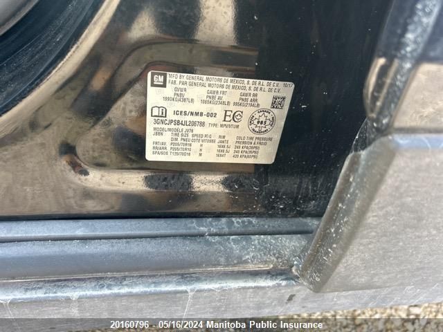 2018 Chevrolet Trax VIN: 3GNCJPSB4JL206788 Lot: 20160796