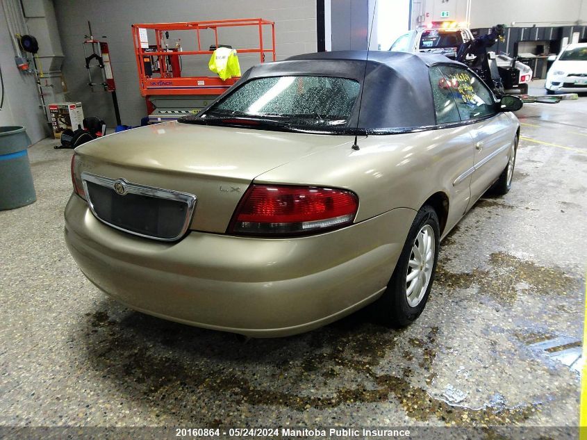 2002 Chrysler Sebring Lx VIN: 1C3EL45R72N290856 Lot: 20160864