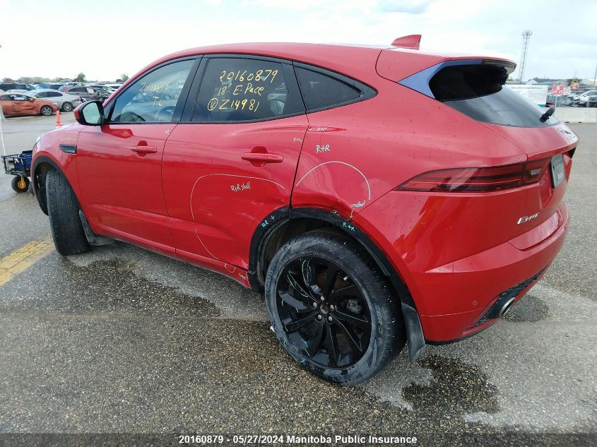 2018 Jaguar E-Pace First P250 VIN: SADFL2FX4J1Z14981 Lot: 20160879