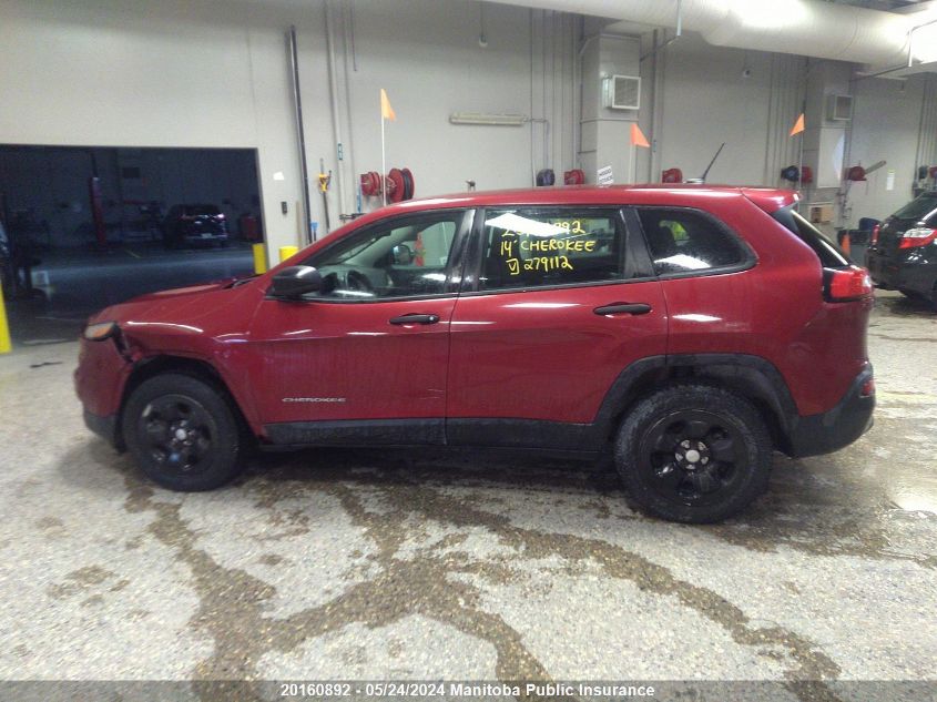 2014 Jeep Cherokee Sport VIN: 1C4PJLAB9EW279112 Lot: 20160892