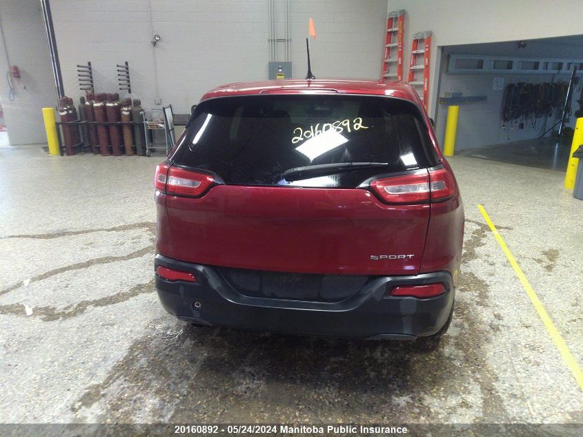 2014 Jeep Cherokee Sport VIN: 1C4PJLAB9EW279112 Lot: 20160892