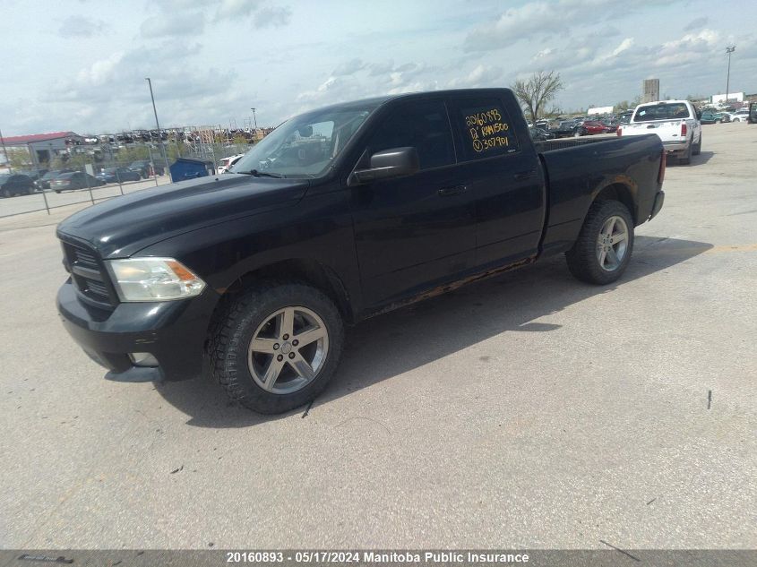 2012 Dodge Ram 1500 Sport Quad Cab VIN: 1C6RD7HT0CS307901 Lot: 20160893