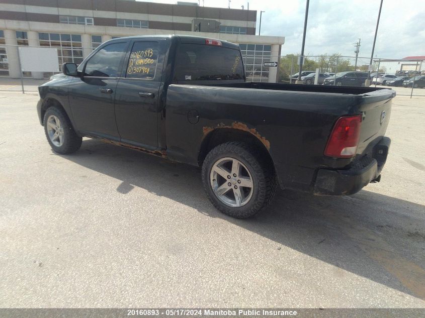 2012 Dodge Ram 1500 Sport Quad Cab VIN: 1C6RD7HT0CS307901 Lot: 20160893