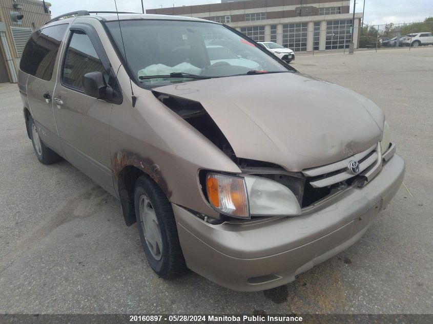 2002 Toyota Sienna Le V6 VIN: 4T3ZF13C22U413862 Lot: 20160897