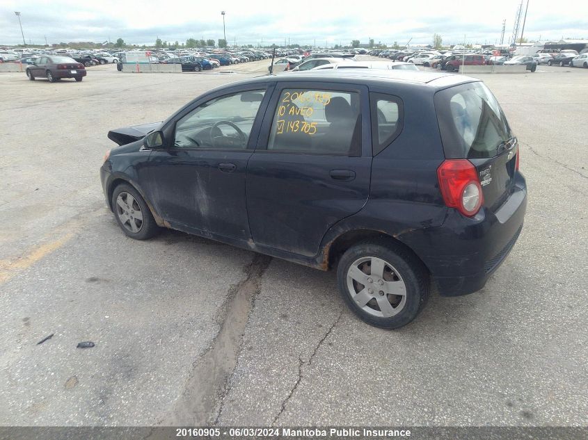 2010 Chevrolet Aveo Lt VIN: 3G1TC6DE2AL143705 Lot: 20160905