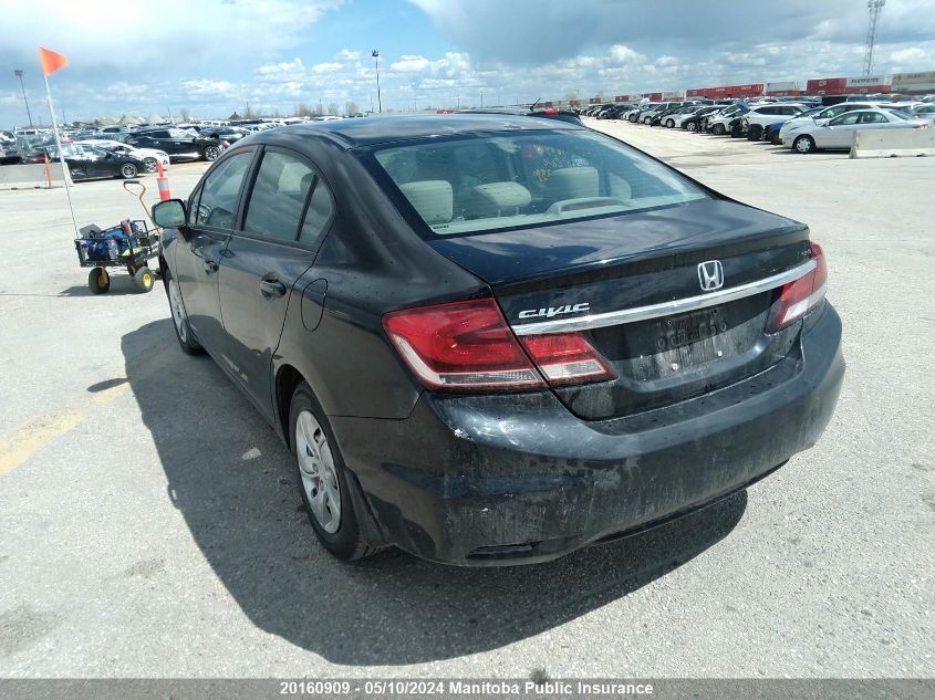 2013 Honda Civic Lx VIN: 2HGFB2F46DH016359 Lot: 20160909