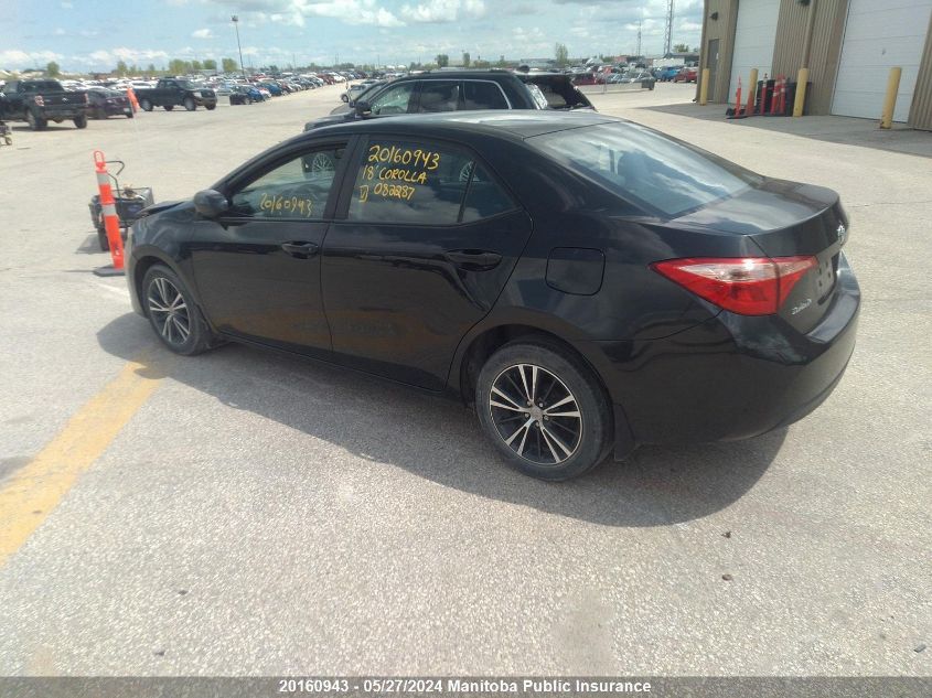 2018 Toyota Corolla Le VIN: 2T1BURHE2JC082287 Lot: 20160943