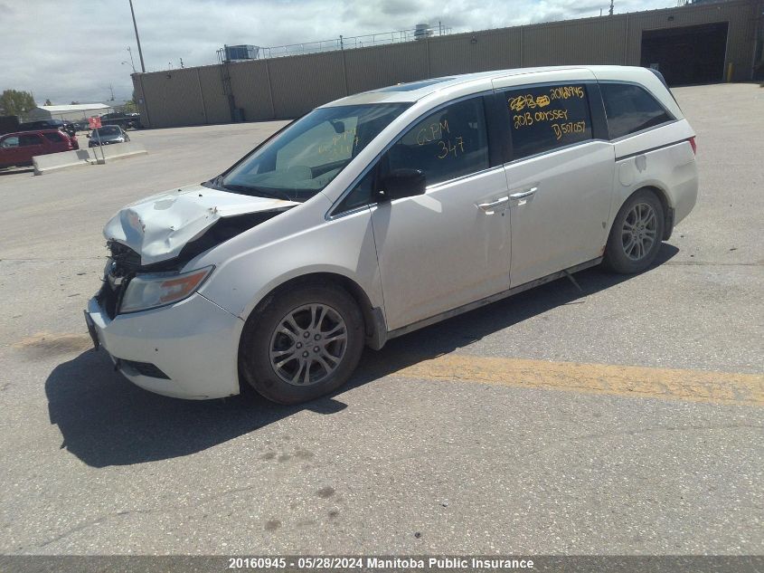 2013 Honda Odyssey Ex-L VIN: 5FNRL5H64DB507057 Lot: 20160945