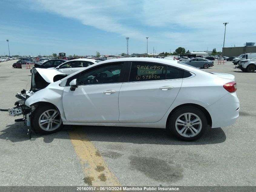 2017 Chevrolet Cruze Lt Turbo VIN: 3G1BE5SM3HS598220 Lot: 20160957