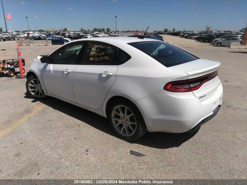 2013 Dodge Dart Sxt VIN: 1C3CDFBA0DD313935 Lot: 20160982