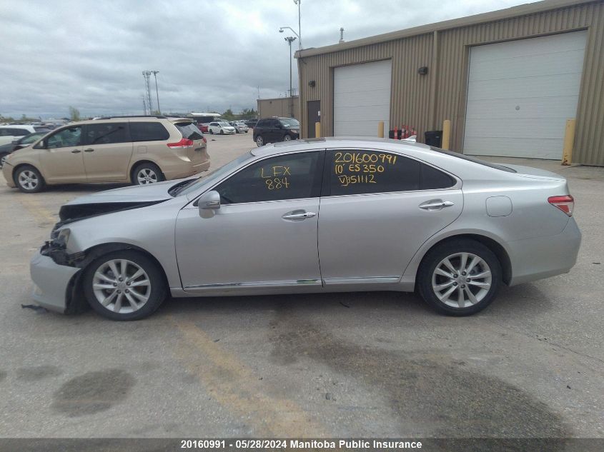 2010 Lexus Es 350 VIN: JTHBK1EG6A2351112 Lot: 20160991