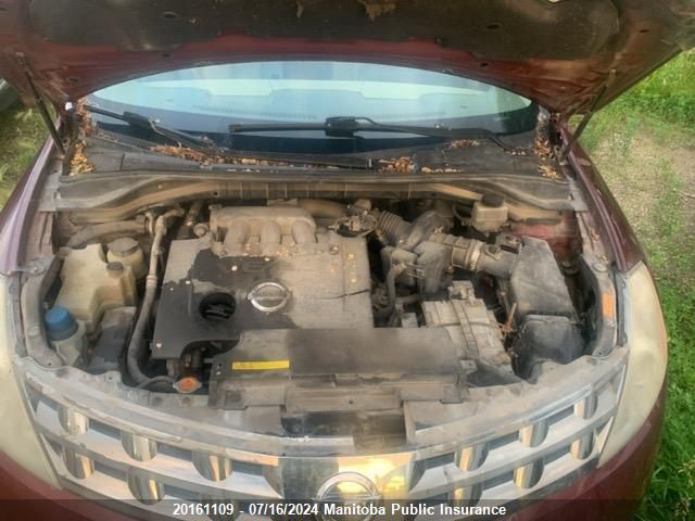 2005 Nissan Murano Se VIN: JN8AZ08W45W429105 Lot: 20161109