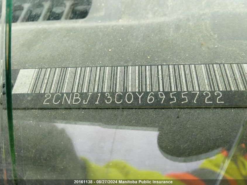 2000 Chevrolet Tracker VIN: 2CNBJ13C0Y6955722 Lot: 20161138