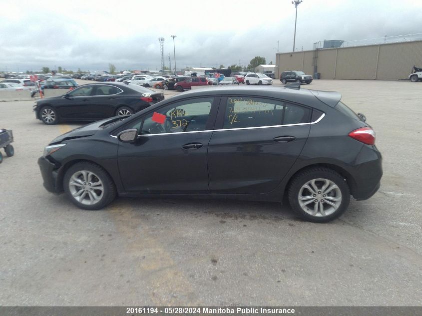 2019 Chevrolet Cruze Lt VIN: 3G1BE6SM5KS628606 Lot: 20161194