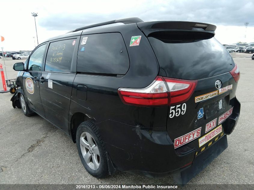 2016 Toyota Sienna V6 VIN: 5TDZK3DC9GS753699 Lot: 20161213