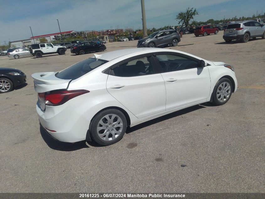 2014 Hyundai Elantra Gl VIN: 5NPDH4AE5EH492952 Lot: 20161225