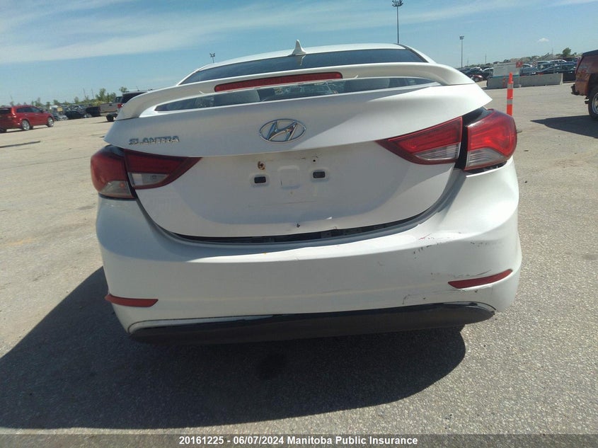 2014 Hyundai Elantra Gl VIN: 5NPDH4AE5EH492952 Lot: 20161225