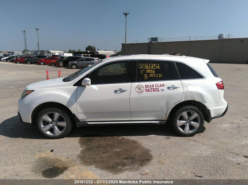 2011 Acura Mdx Tech VIN: 2HNYD2H64BH003231 Lot: 20161252