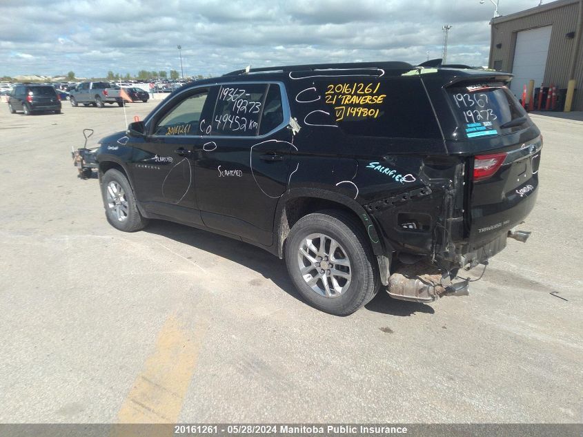 2021 Chevrolet Traverse Lt VIN: 1GNEVGKW8MJ149801 Lot: 20161261