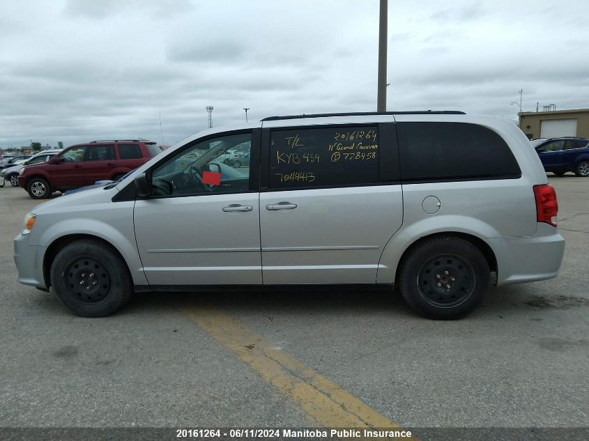 2011 Dodge Grand Caravan Crew VIN: 2D4RN4DG7BR778458 Lot: 20161264
