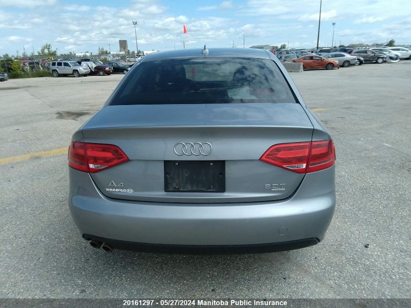 2010 Audi A4 2.0T Quattro VIN: WAUBFCFL0AN041921 Lot: 20161297