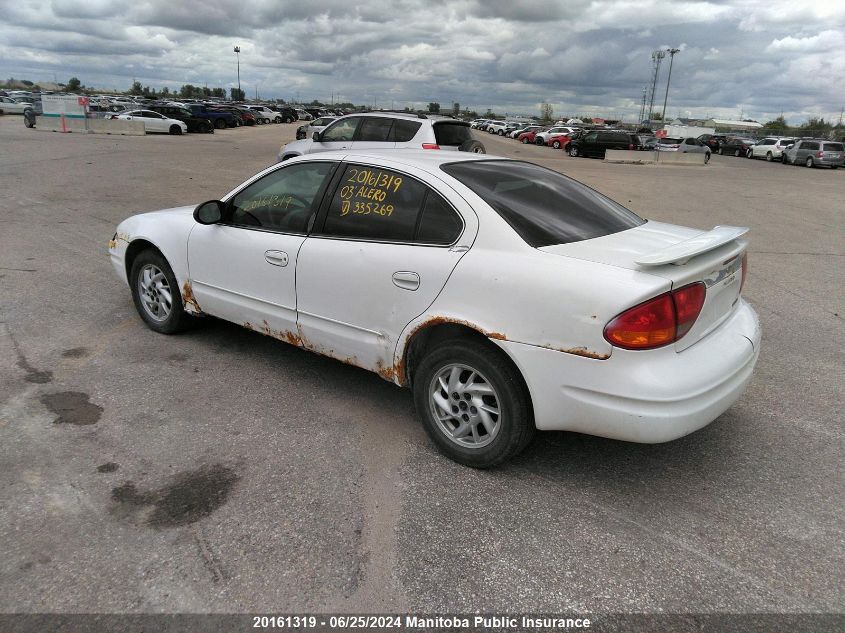 2003 Oldsmobile Alero Gl VIN: 1G3NL52EX3C335269 Lot: 20161319