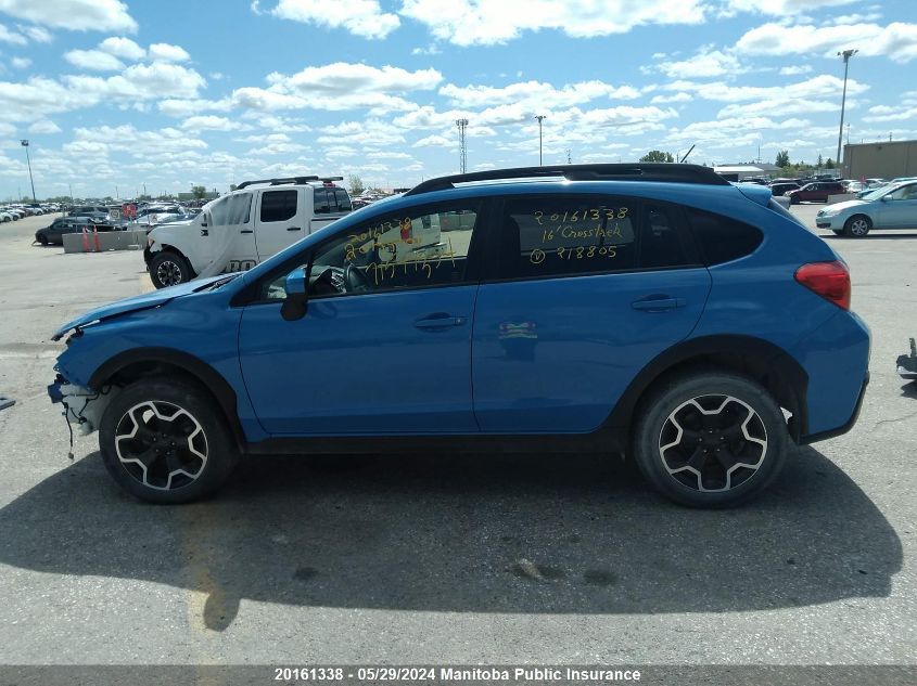 2016 Subaru Crosstrek VIN: JF2GPABC6G8218805 Lot: 20161338