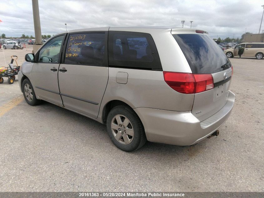 2004 Toyota Sienna Ce V6 VIN: 5TDZA29C74S015658 Lot: 20161363