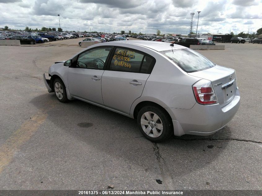 2010 Nissan Sentra 2.0 S VIN: 3N1AB6APXAL687864 Lot: 20161375