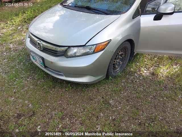 2012 Honda Civic Lx VIN: 2HGFB2F41CH104654 Lot: 20161409