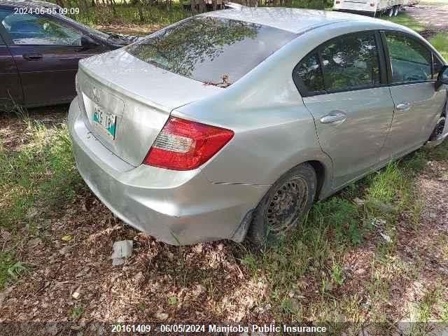 2012 Honda Civic Lx VIN: 2HGFB2F41CH104654 Lot: 20161409