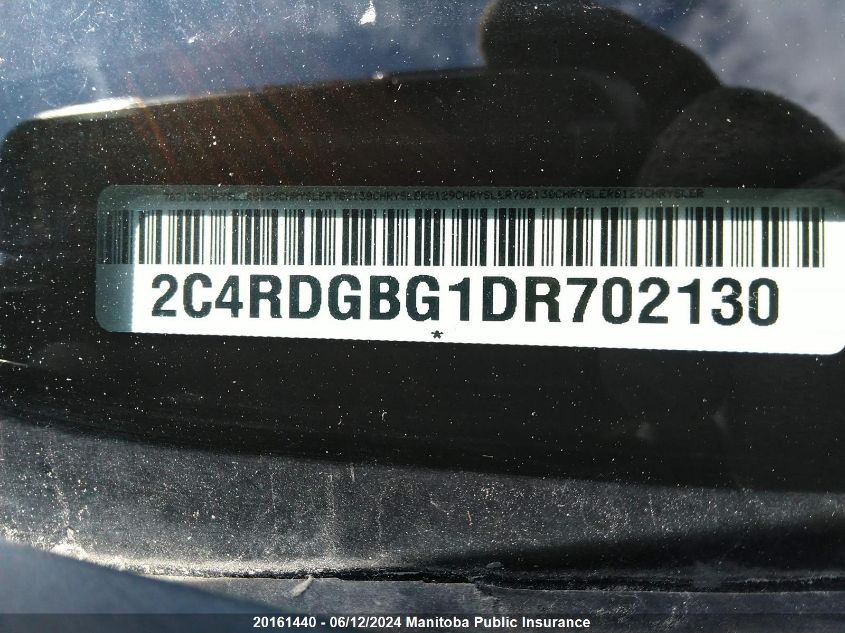 2013 Dodge Grand Caravan Crew VIN: 2C4RDGBG1DR702130 Lot: 20161440