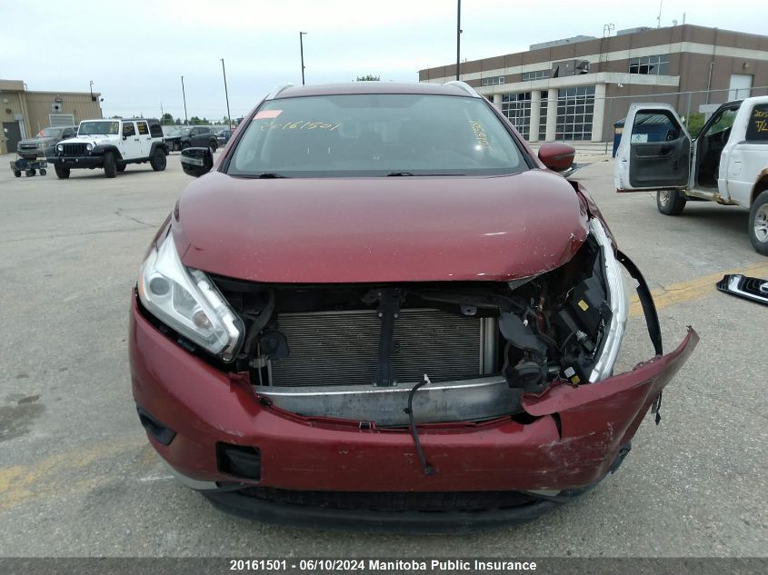 2016 Nissan Murano Sl VIN: 5N1AZ2MH5GN114543 Lot: 20161501