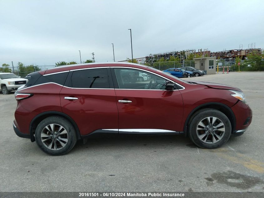 2016 Nissan Murano Sl VIN: 5N1AZ2MH5GN114543 Lot: 20161501