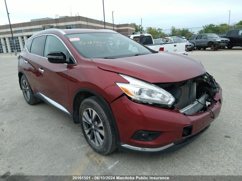 2016 Nissan Murano Sl VIN: 5N1AZ2MH5GN114543 Lot: 20161501