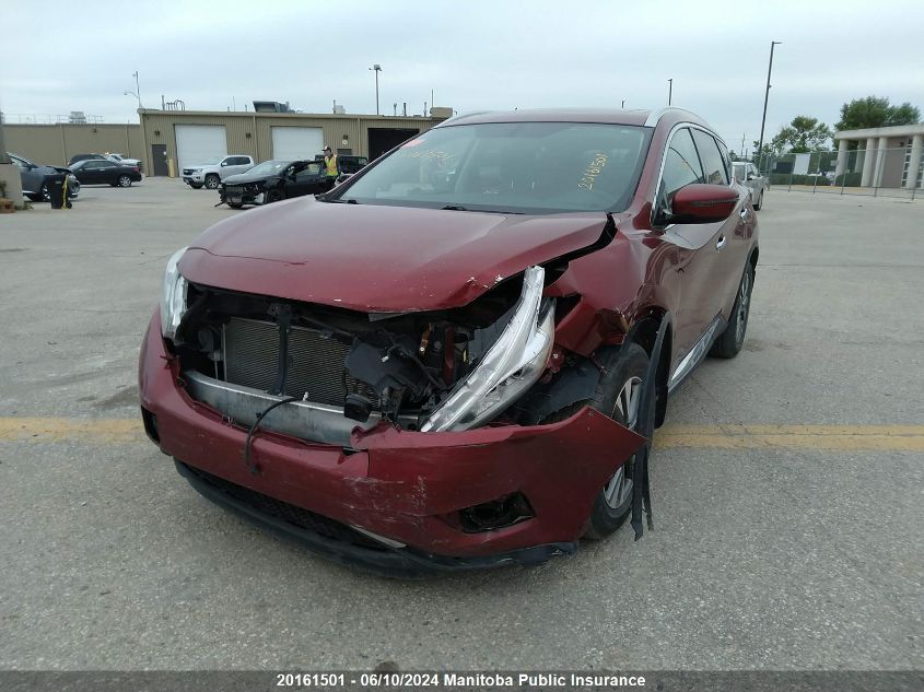 2016 Nissan Murano Sl VIN: 5N1AZ2MH5GN114543 Lot: 20161501