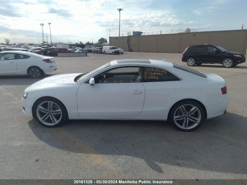 2010 Audi A5 2.0T Quattro VIN: WAULFAFR5AA021216 Lot: 20161528