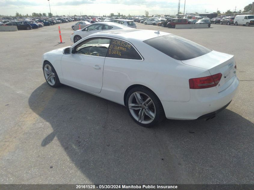 2010 Audi A5 2.0T Quattro VIN: WAULFAFR5AA021216 Lot: 20161528