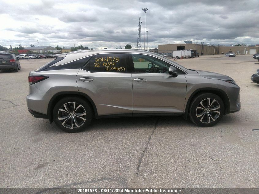 2022 Lexus Rx350 VIN: 2T2JZMDA1NC344059 Lot: 20161578